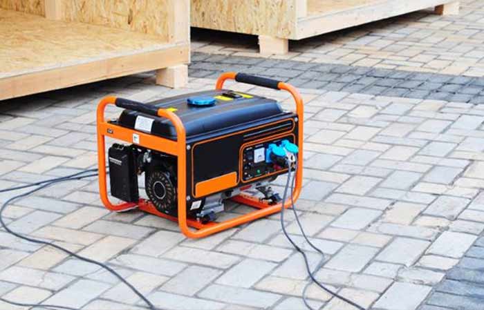 Powered & running portable generator